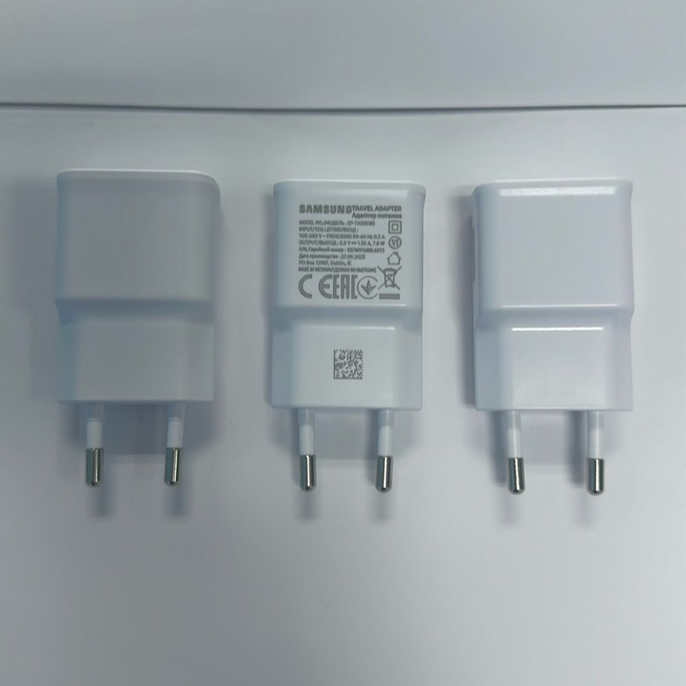 New Samsung EU USB Charger European Travel Adapter 100-240V (EP-TA50EWE) (3Pack)